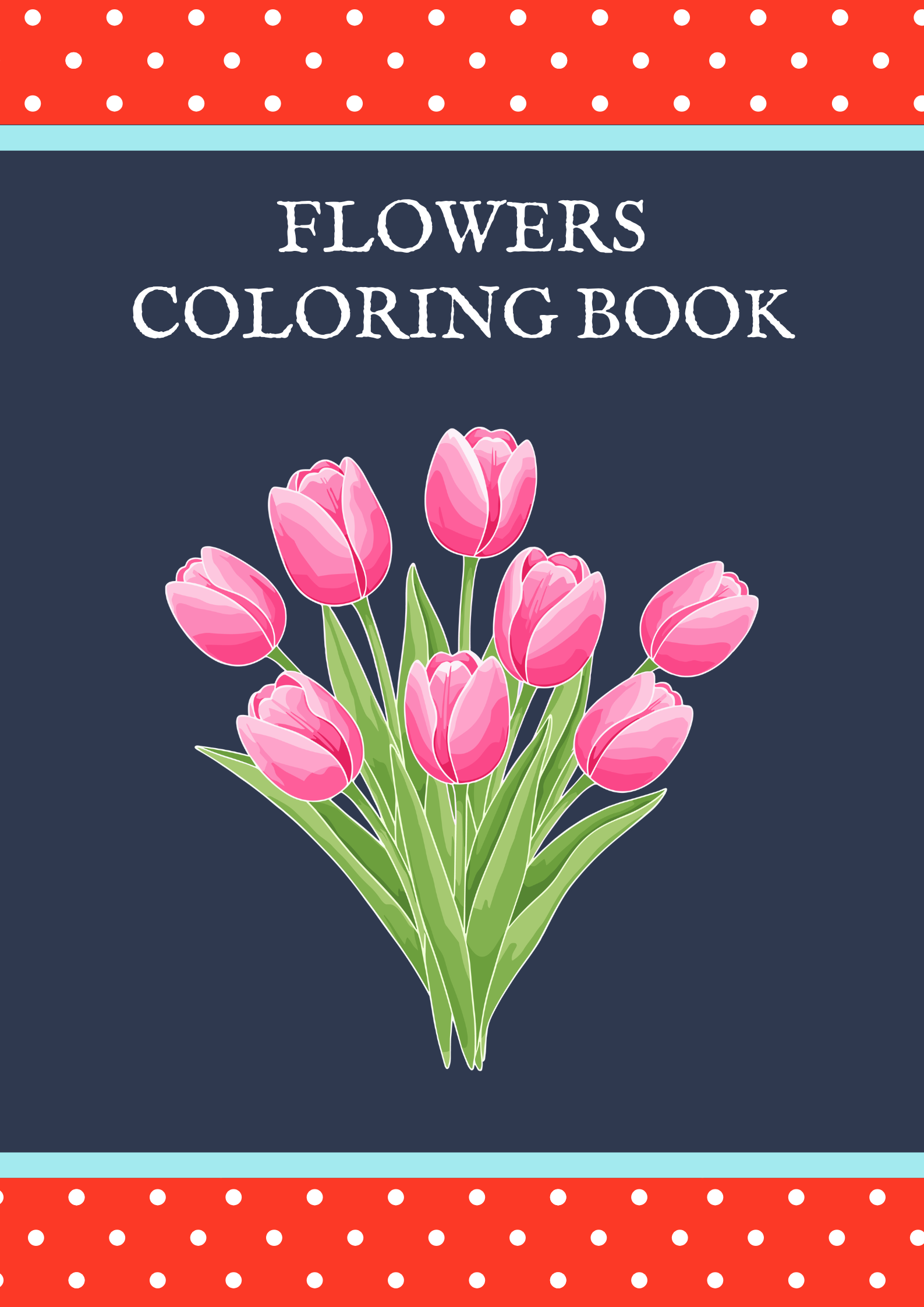 Flowers coloring book